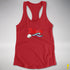 Believe Gay Male Pride Flag Jingle Bell Racerback Tank - Red